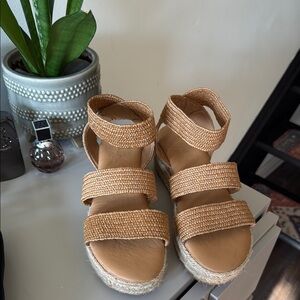 Bamboo brand Stylish Tan Woven Sandals